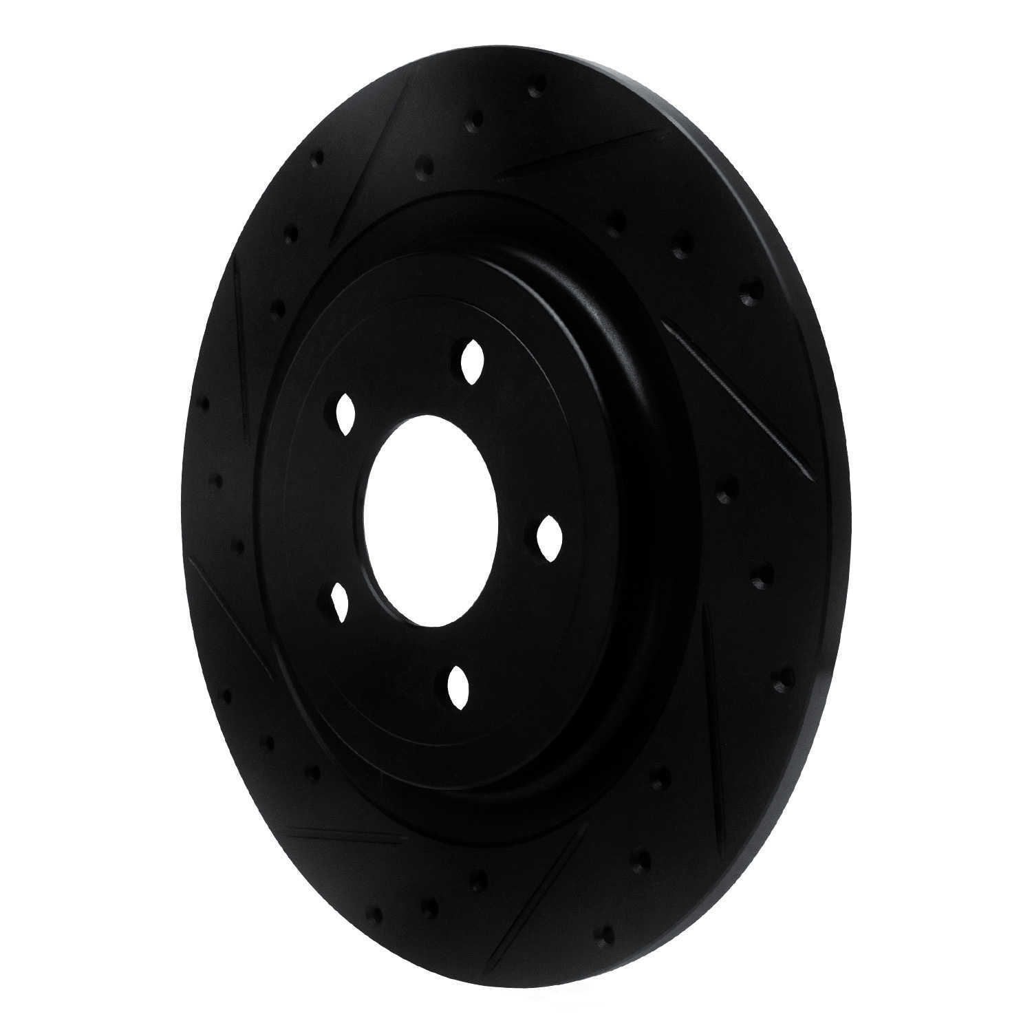 Dynamic Friction Company 633-54280L DFC Brake Rotor - Drilled And Slotted - Black