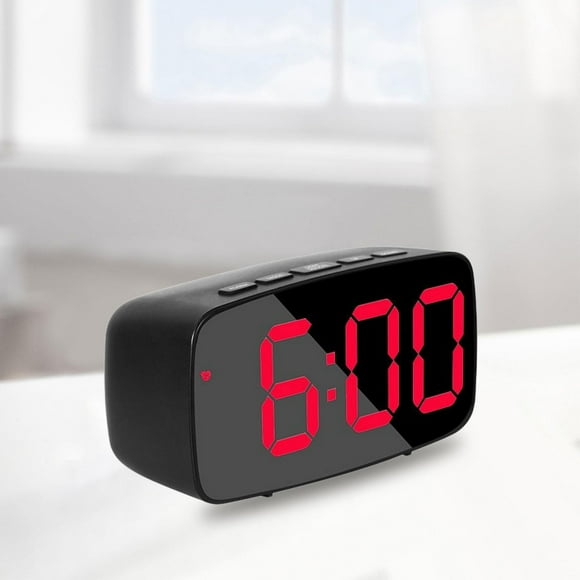 Reloj Despertador Macarena LED Digital Espejo Brillo Ajustable