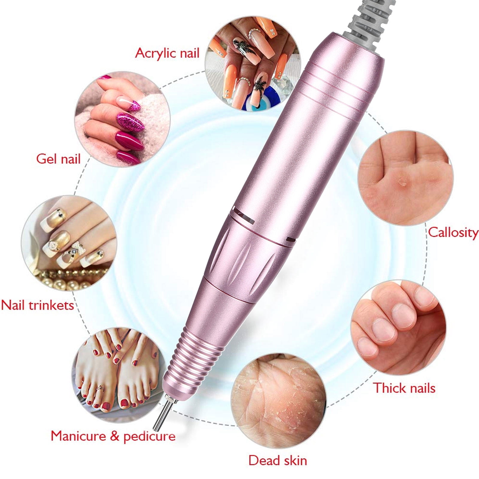 Yajisi Nail Drill Handpiece, 35000rpm Replacement Handle Accessory for Nail Drill Machine - 5.5" L x 2.4" W x 1.6" H