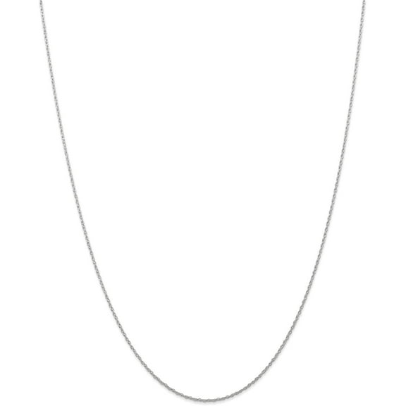 Primal Gold 10 Karat White Gold Rhodium-plated 0.70mm Carded Rope Chain