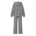 thumbnail image 5 of Chiccall Sweatsuits for Women 2 Piece Outfits Zip Up Hoodie Sweatshirt and Baggy Sweatpants Set Fall Long Sleeve Tracksuit, 5 of 10