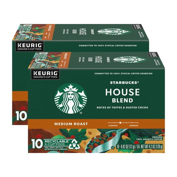 2X - Starbucks House Blend Medium Roast K-Cup Coffee Pods