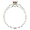 thumbnail image 4 of 1 ct Oval Cut Simulated Champagne Diamond Solitaire 18K White Gold Womens Engagement Ring, 4 of 5
