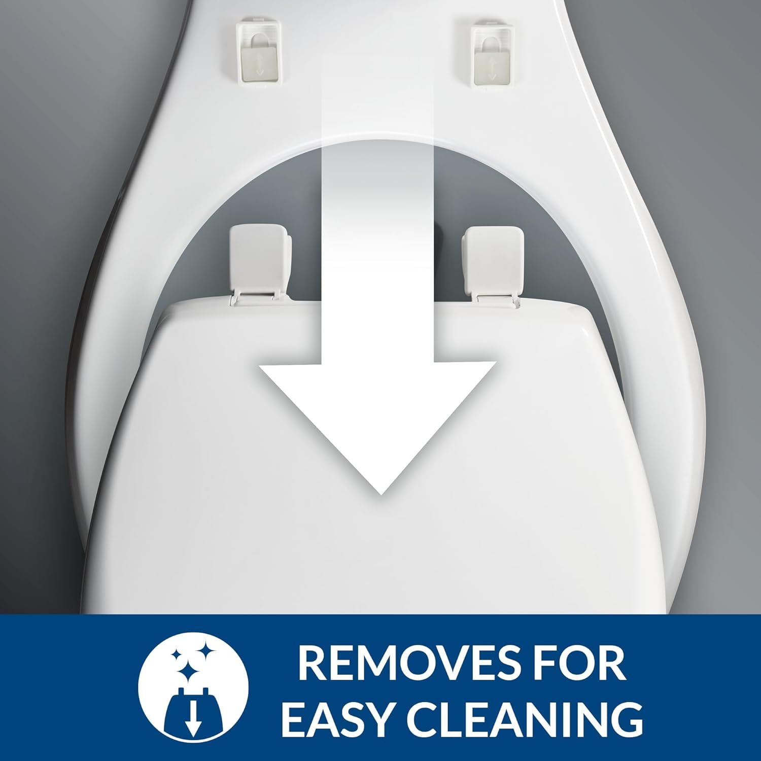 CHURCH Toilet Seat, Easy Clean Hinges Release for Deep Cleans, Durable Enameled Wood Seat, Round, Biscuit