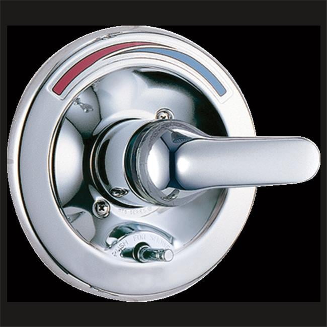 13 Series Chrome Monitor Single Handle Shower Valve Trim with Push