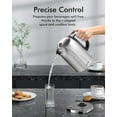 thumbnail image 3 of LONGDEEM Electric Kettle with Temp Control, 5 Presets & Keep Warm, 1.7L/1500W Stainless Steel, Silver, 3 of 8