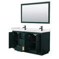 thumbnail image 3 of Wyndham Collection Miranda 60" Wood Double Bathroom Vanity in Green/Black, 3 of 7