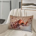 thumbnail image 5 of Zufioo Coffee Beans Chocolate Splash Print Double-sided Plush Pillow Cover,Decorative Pillow Protector without Pillow Core, Suitable for Sofa, Bedroom, Car-16"x24", 5 of 6