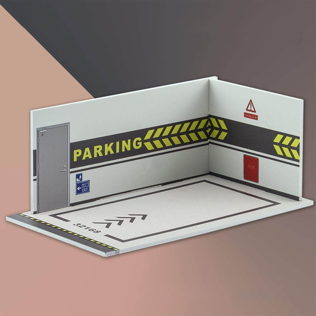 facefd 1:32 Parking Lot Model Car Diecast Garage for Diorama Collection Background 32168 White