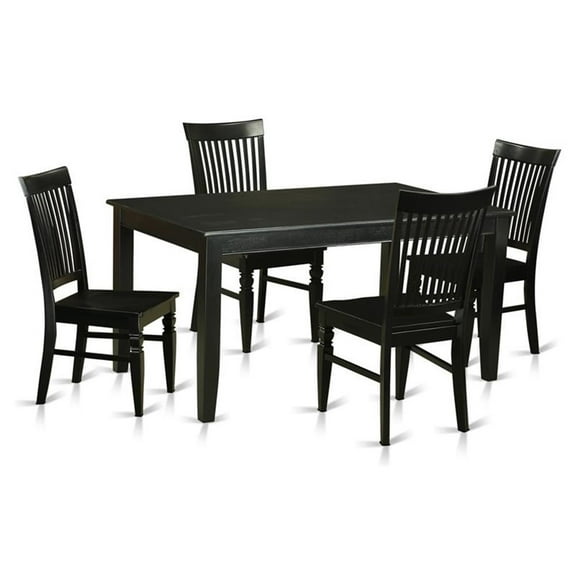 Bowery Hill 5-piece Traditional Wood Dining Set in Black