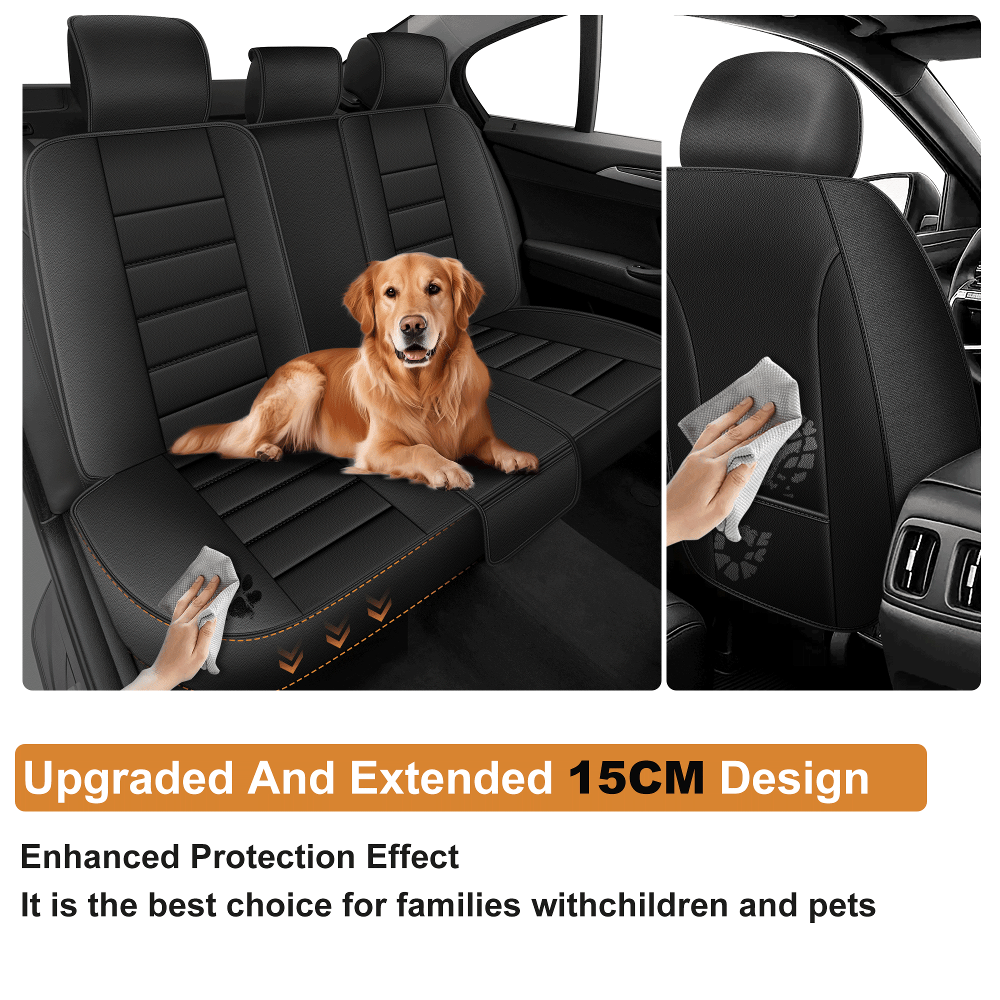 DIKSOAKR Car Seat Covers Fit for Toyota Camry 2002-2025 Full Set Leather Seat Cushion Waterproof Automotive Seat Protectors(5 Seats,Black)