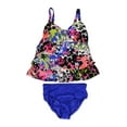 thumbnail image 2 of Swim Solutions Womens Barcelona Brief 2 Piece Tankini, Blue, 20, 2 of 2
