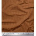 thumbnail image 1 of Soimoi Brown Poly Georgette Fabric Diamond Geometric Printed Fabric 1 Yard 52 Inch Wide, 1 of 5