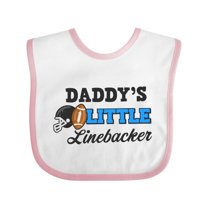 Inktastic Daddy's Little Linebacker Boys or Girls Baby Bib