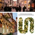thumbnail image 5 of Christmas Garland Ornament PVC Artificial Rattan with LED Light Xmas Decoration for Home, 5 of 5