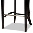 thumbnail image 3 of Wholesale Interiors Baxton Studio Chloe Modern and Contemporary Navy Blue Velvet Upholstered and Dark Brown Finished Wood 2-Piece Bar Stool, 3 of 6