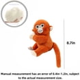 thumbnail image 3 of Lifelike Monkey Stuffed Animal Doll 8.7'' Magnetic Plush Monkey Toy Doll Curtain Storage Decor, 3 of 4