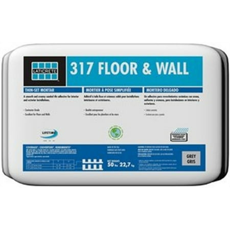 0317-0050-21 50Lb Gray 317 Floor & Wall Mortar, Laticrete International Inc., EA