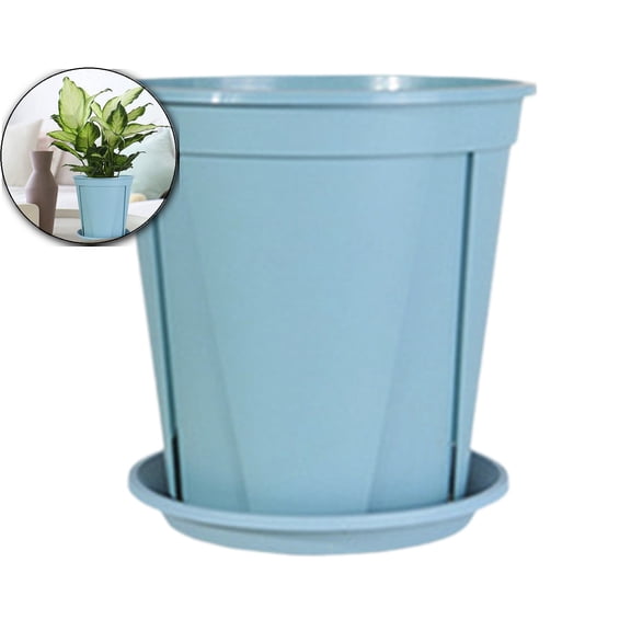 VQPeo Plastic Plant Pots, Flower Pots with Saucers, Indoor Outdoor Succulent Pots for Home Gardening