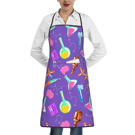 

Pofeuu Chemistry Tools Print Aprons with Pockets Cute Aprons for Kitchen Cooking Server Barber Chef Apron