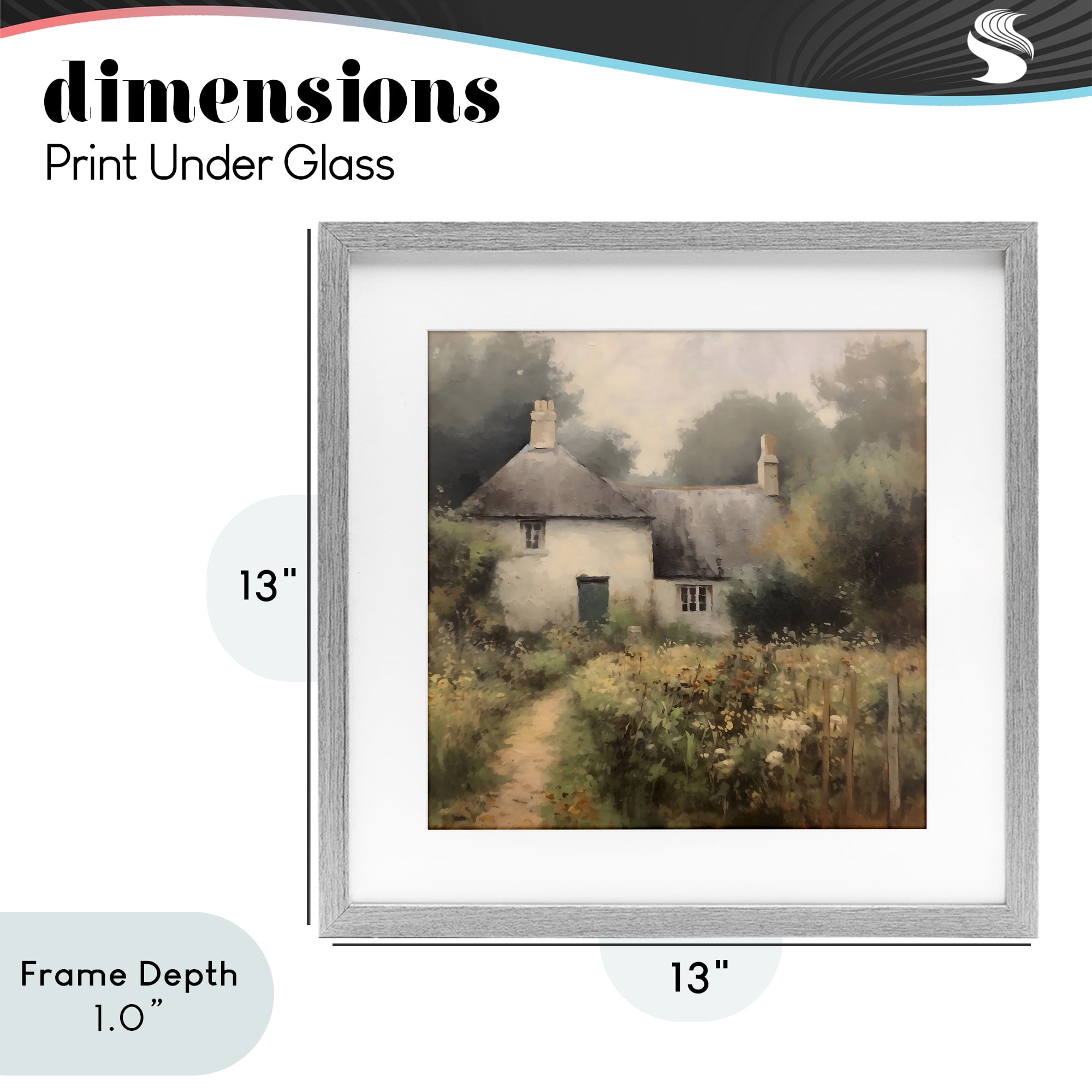Stupell Industries Cottage Comfort in Summer Garden Gray Framed Print Under Glass, design by Creative Studio
