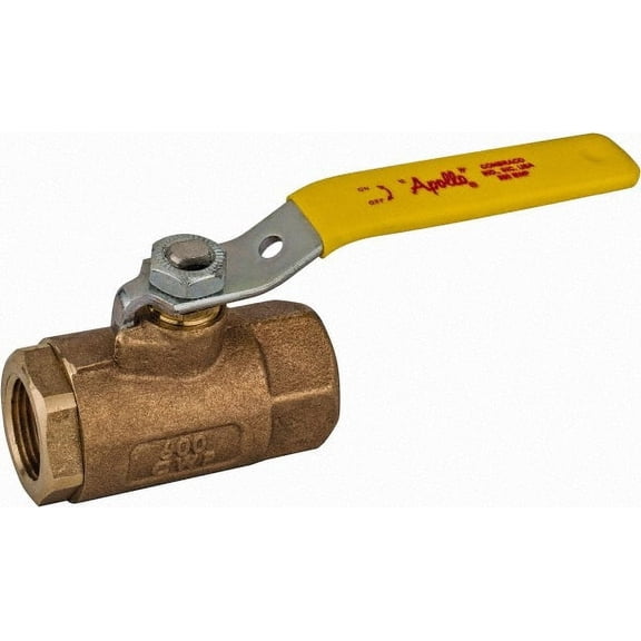 Apollo. 3/4" Pipe, Standard Port, Bronze Steam Service Ball Valve 2 Piece, Inline - One Way Flow, FNPT x FNPT Ends, Lever Handle, 600 WOG, 250 WSP