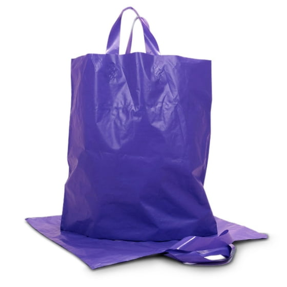 Purple Matte Plastic Hdpe Bags 2 25 Mil Thick Quany 250 Gusset 4 By Paper Mart