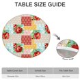 thumbnail image 6 of Elastic round tablecloth with floral pattern, suitable for outdoor or indoor, polyester fabric fits 44-52 inch, oversized, 6 of 7