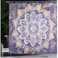 thumbnail image 3 of Ambesonne Mandala Shower Curtain, Grunge Modern Art Flowers, 69"Wx75"L, Lilac Camel, 3 of 4