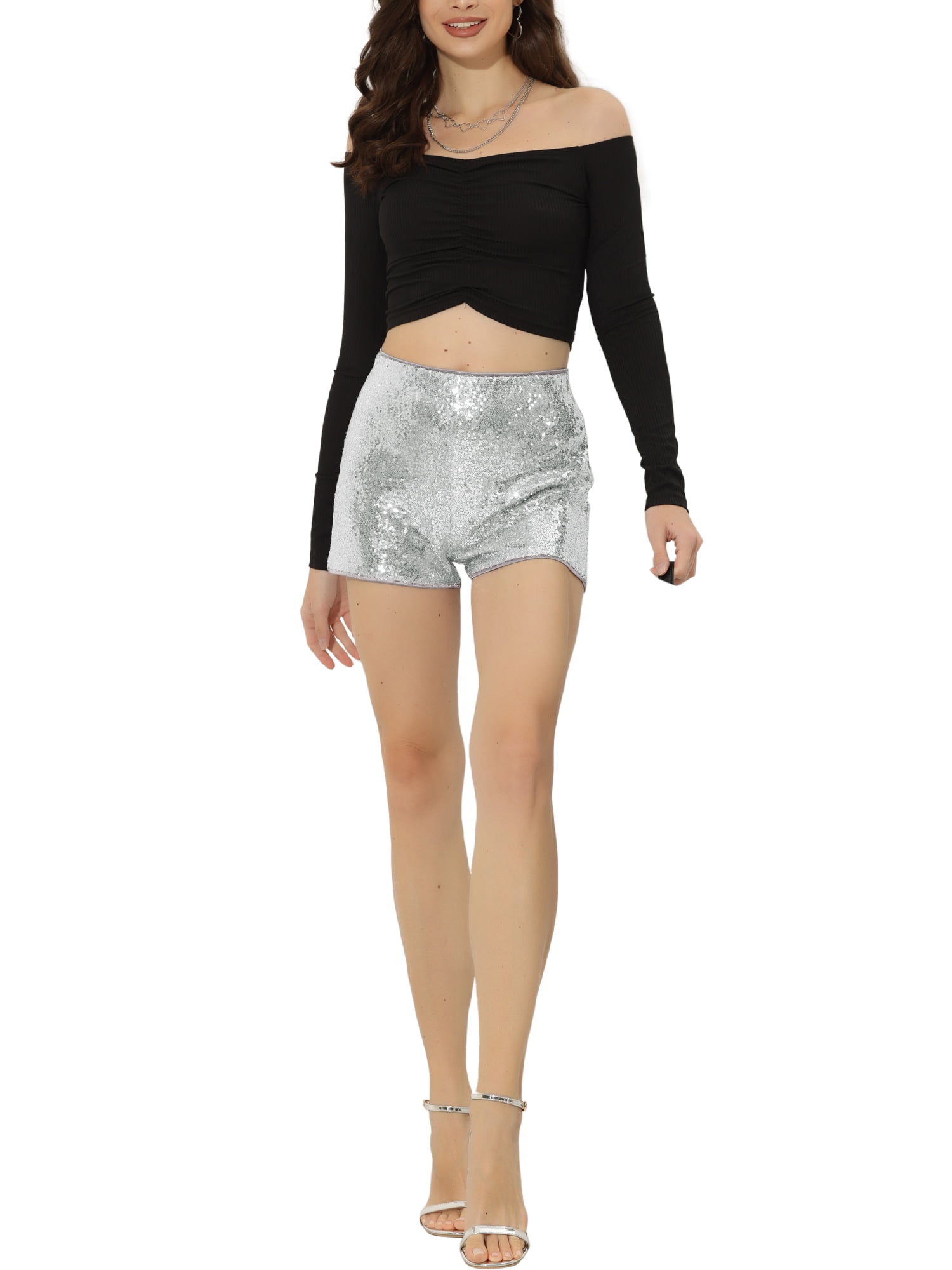 ショートパンツ [overdueflair] SEQUIN MINI SHORTS ショートパンツ overdue flair : 25SS / SEQUIN MINI SHORTS