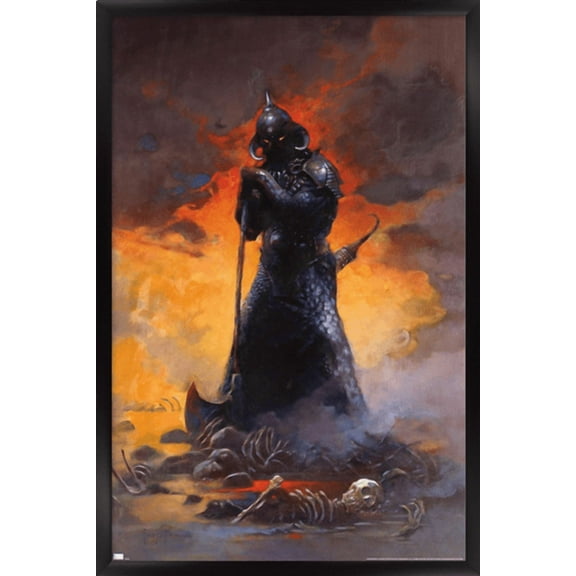 Frank Frazetta - Death Dealer 3 Wall Poster, 14.725" x 22.375" Framed