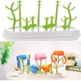 thumbnail image 2 of Escurridor de biberones portátil multifunción con bandeja extraíble y forma de árbol, con cepillo para limpiar biberones, chupetes y accesorios, 2 of 5