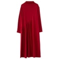 thumbnail image 5 of Vestido de cuello alto medio suelto de punto de talla grande artístico de otoño e invierno para mujeres gorditas, 5 of 5