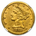 thumbnail image 2 of 1882-CC $5 Liberty Gold Half Eagle XF-45 NGC, 2 of 3