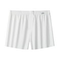 thumbnail image 3 of Aobny Pajama Shorts Men Silk Plus Size White Sleep Shorts Wide-Leg Short Mens Pajama Shorts,XL, 3 of 4