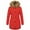Red, variant on Winter Coats for Women Fashion Solid Hooded Collar Cardigan Down Jacket Outerwear Padded Coat Warm Ski Windbreaker Outerwear Jackets for Women