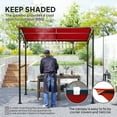 thumbnail image 4 of Outsunny 7' x 5' BBQ Grill Gazebo Tent with Steel Frame Hooks Wine Red, 4 of 10