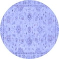 thumbnail image 1 of Ahgly Company Indoor Round Abstract Blue Modern Area Rugs, 3' Round, 1 of 4