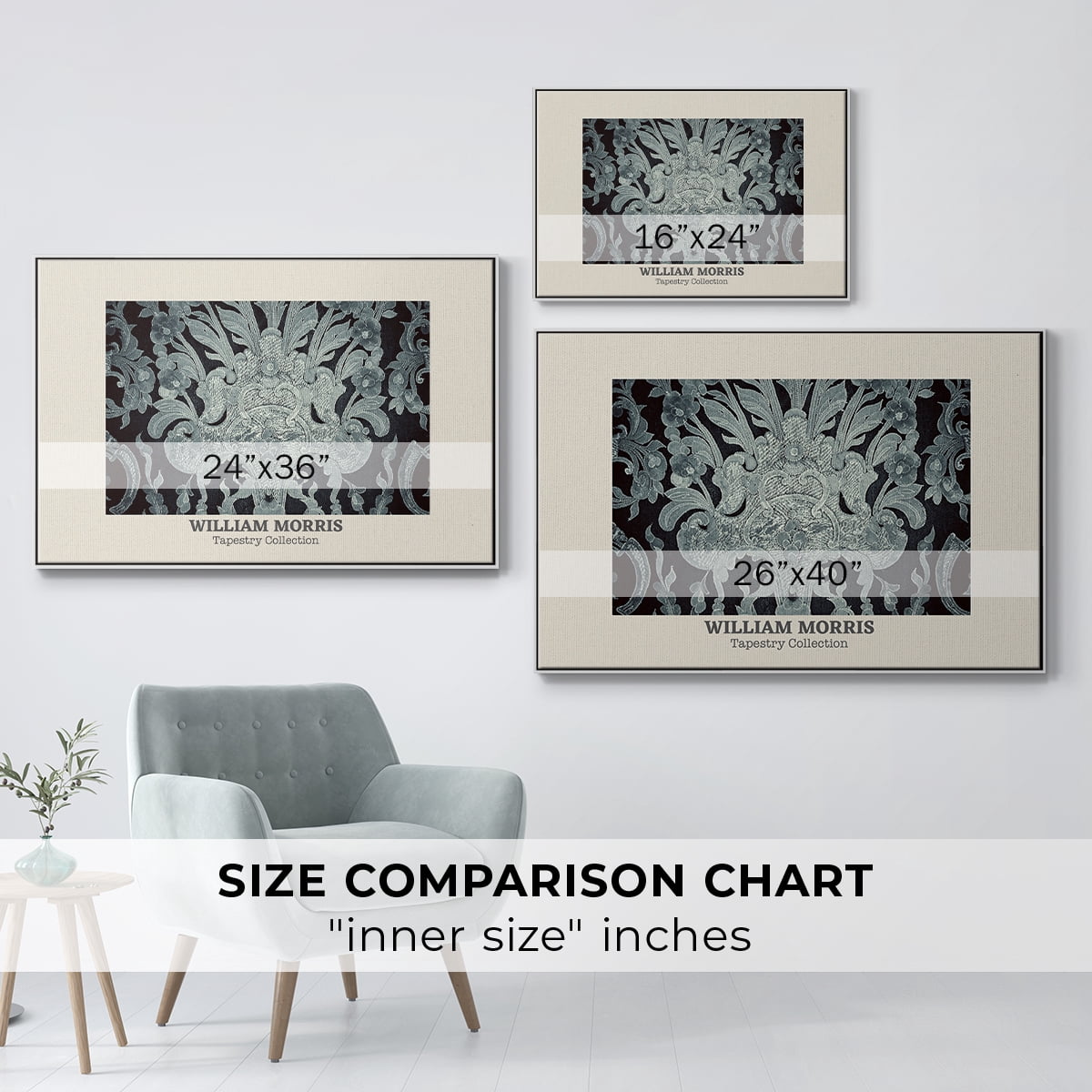 Vintage Abstract Print-XLII Framed in White Wood Gallery Wrapped Canvas 25 in. x 37 in.