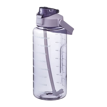 ACDANC Sports Water Bottle with Straw 64Oz Bike Water Bottles Reusable Water Jug BPA-Free Wide Mouth Water Bottle with Handle for Fitness Outdoor Hiking Camping Dishwasher Safe Purple