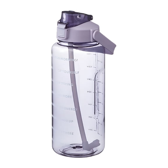 ACDANC Sports Water Bottle with Straw 64Oz Bike Water Bottles Reusable Water Jug BPA-Free Wide Mouth Water Bottle with Handle for Fitness Outdoor Hiking Camping Dishwasher Safe Purple