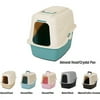 Petmate Covered Cat Litter Box Set With Microban, Large