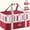 Wine red, variant on Norcho Insulated Double Decker Casserole Carrier, Expandable Lasagna Tote Bag for Hot/Cold Food, Fits 9" x 13" Baking Dish, Black-Flowers