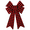 RED/BLACK, variant on Christmas House Red and Black Buffalo Plaid Check PVC Bows, 14.6x8.7 in.