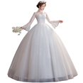 thumbnail image 1 of Robe de Mariée Faite à la Main Col en V, 1 of 6