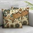 thumbnail image 3 of COMIO Throw Pillow Cover Great Vintage World Map Rectangular Sofa Pillow Case Cushion Cover for Home Couch Bed Decor, 3 of 5