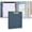 Blue, variant on Small 3 Ring Binder with Clipboard, 8" × 10" PU Mini 1 Inch Binder with Notepad, 5 Dividers, and Labels, Clipboard Folder Great for School Office(Fit Half Letter Sized Paper)