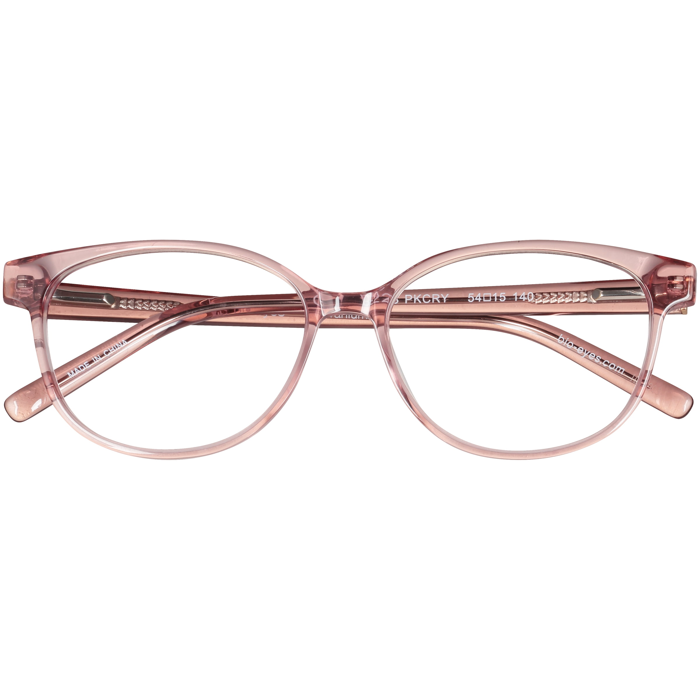 Bio Eyes Womens Be223 Geranium Pink Crystal Eyeglass Frames Walmart 