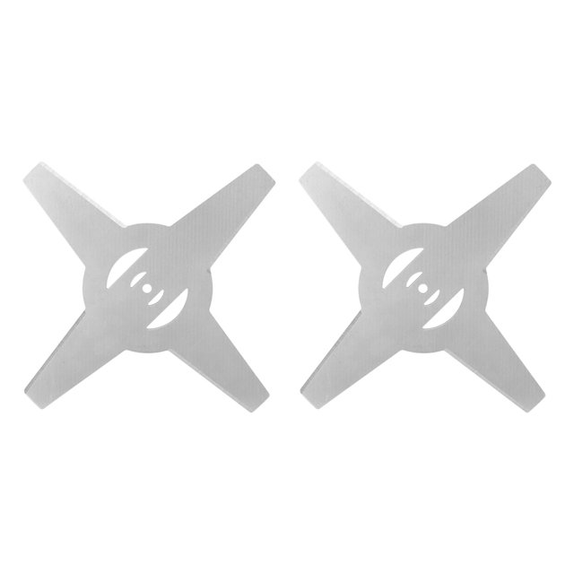 Cuchillas de cortacésped de acero inoxidable, 2 uds., 4 dientes, cuchillas de cabeza de 7,9 pulgadas, corte preciso antienredos, piezas de cortacésped para cortadora de césped