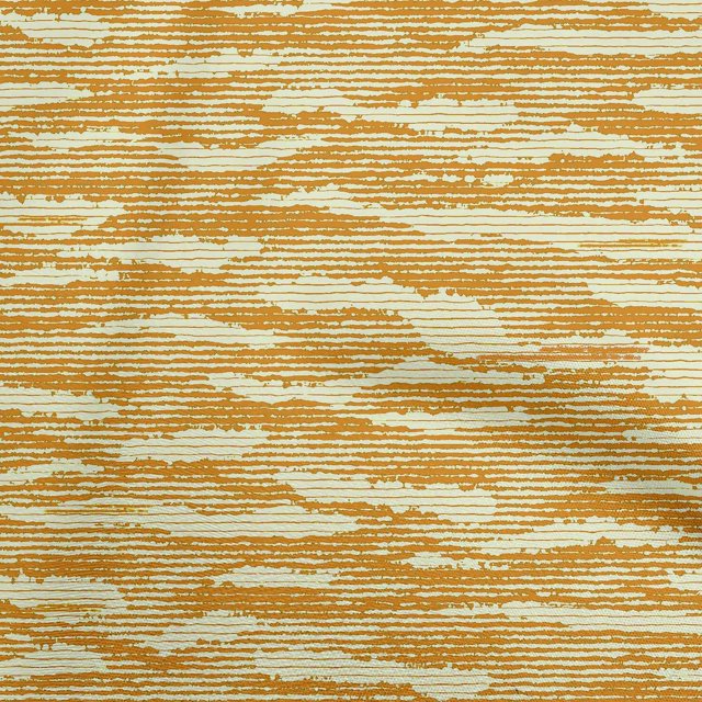 oneOone Cotton Cambric Yellow Fabric Abstracts Sewing Craft Projects Fabric Prints By Yard 42 Inch Wide-4P